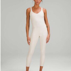 Lululemon Align Ribbed Bodysuit 25" White Opal Size 4